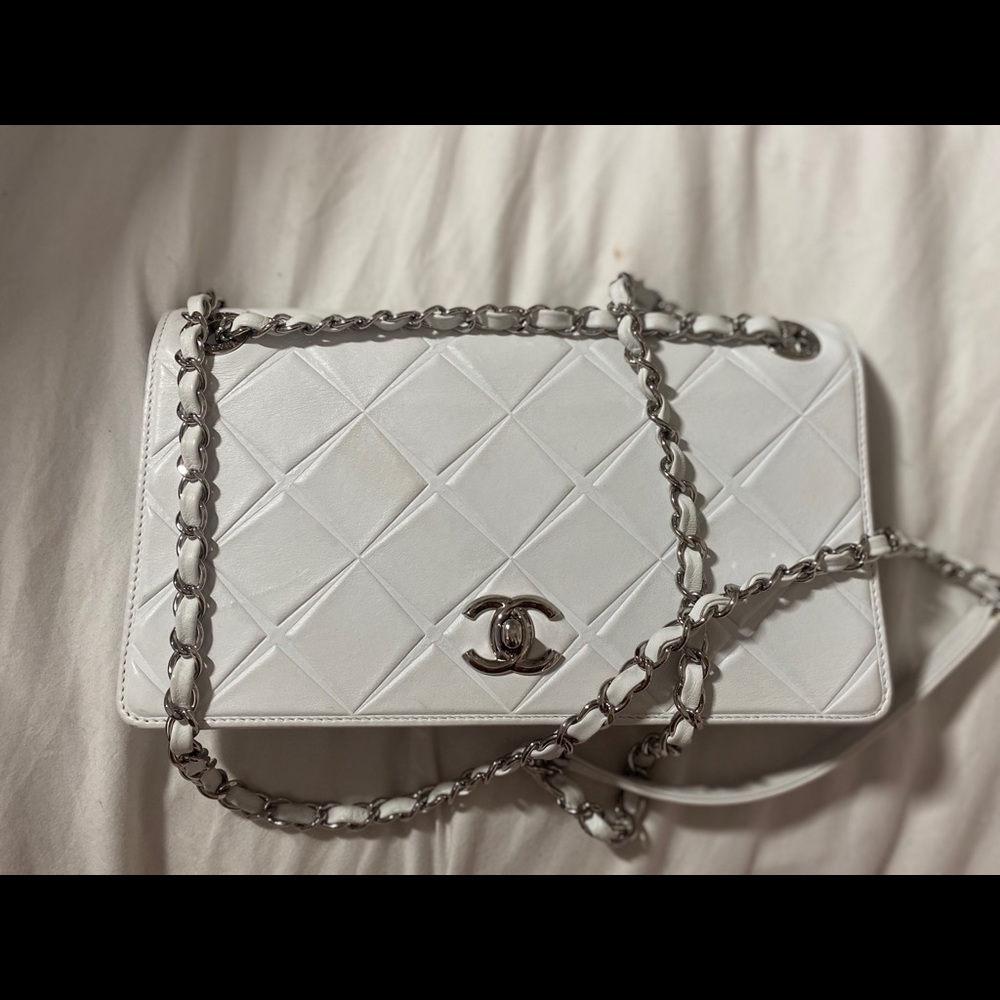 White Chanel bag